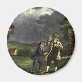 Benjamin Franklin's Lightning and Kite Experiment Magneet (Voorkant)