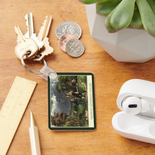 Benjamin Franklin's Lightning and Kite Experiment Sleutelhanger (Bureau)