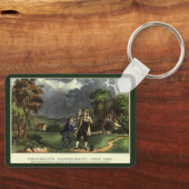 Benjamin Franklin's Lightning and Kite Experiment Sleutelhanger (Voorkant)