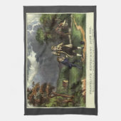 Benjamin Franklin's Lightning and Kite Experiment Theedoek (Verticaal)