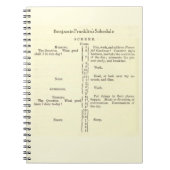 Benjamin Franklin's Schedule Notebook Notitieboek (Voorkant)
