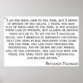 Benjamin Franklin's Uitzicht over het Poster van d (Voorkant)