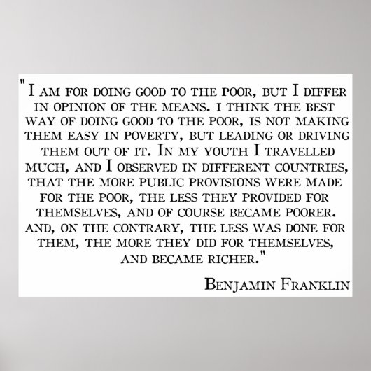 Benjamin Franklin's Uitzicht over het Poster van d (Voorkant)