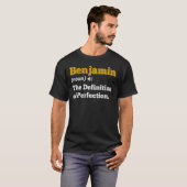 Benjamin Gift Naam Gepersonaliseerde Verjaardag Na T-shirt (Voorkant volledig)
