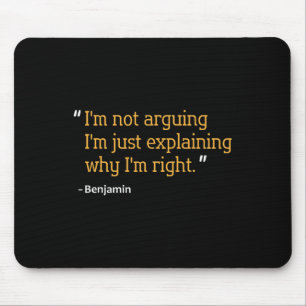 Benjamin Gift Quote Grappige Verjaardag Gepersonal Muismat
