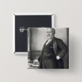 Benjamin Harrison (1833-1901), 23e President van t Vierkante Button 5,1 Cm (Voorkant /achterkant)
