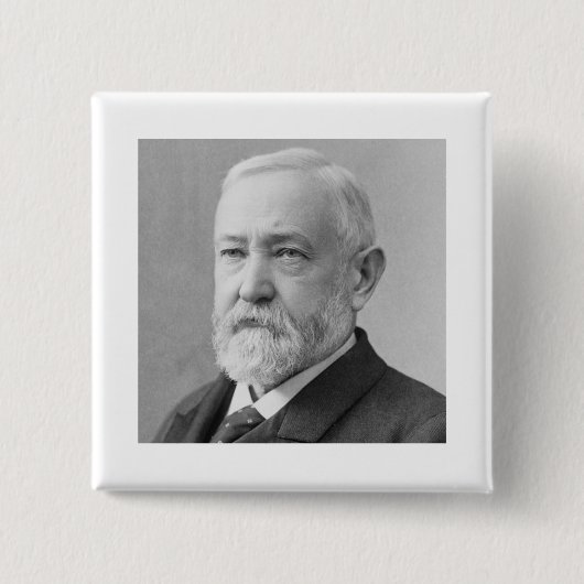 Benjamin Harrison 23 Vierkante Button 5,1 Cm (Voorkant)