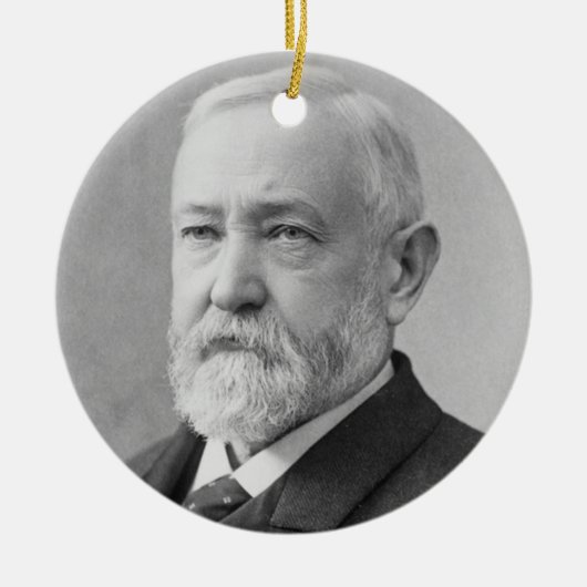 Benjamin Harrison 23rd President Keramisch Ornament (Voorkant)