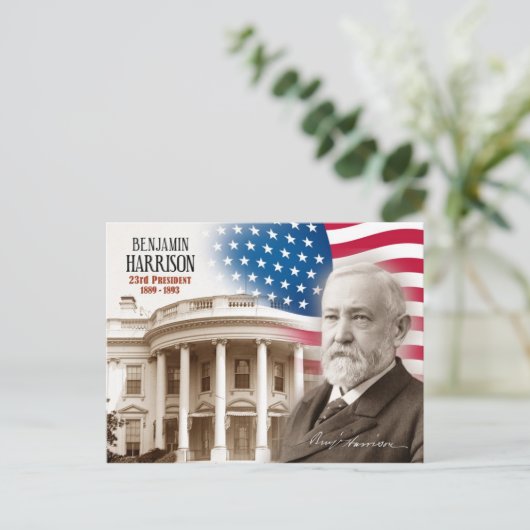 Benjamin Harrison - 23ste President van de VS Briefkaart (Staand voorkant)