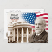 Benjamin Harrison - 23ste President van de VS Briefkaart (Voorkant / Achterkant)