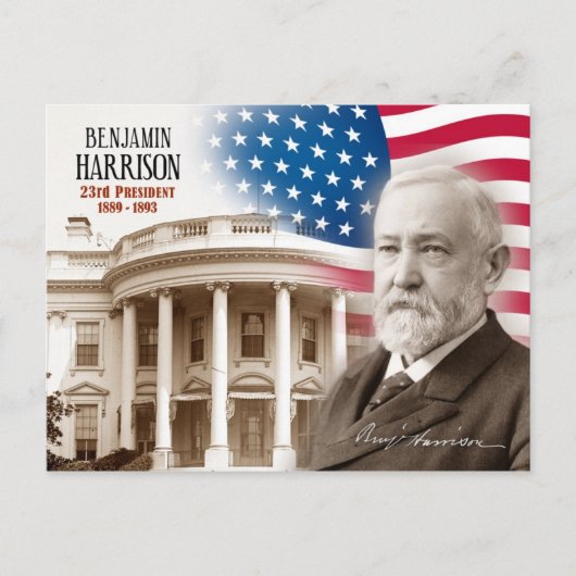 Benjamin Harrison - 23ste President van de VS Briefkaart (Voorkant)