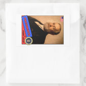 Benjamin Harrison Baseball Card Rechthoekige Sticker (Tas)