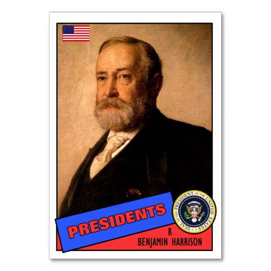 Benjamin Harrison-honkaarten Kaart (Voorkant)