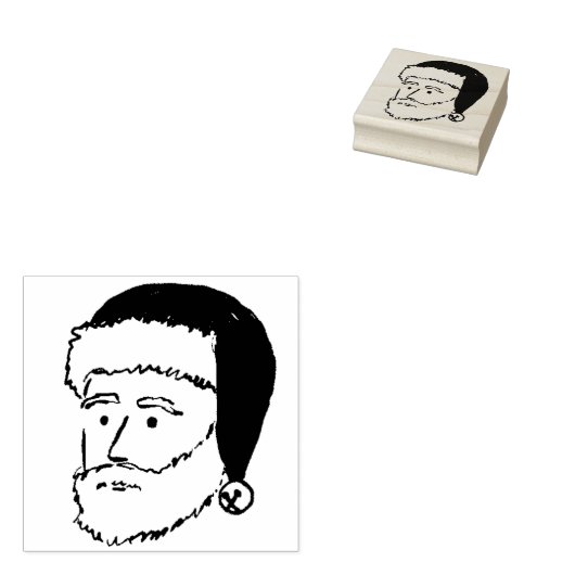 Benjamin Harrison in de kerstmuts Rubberstempel (Gestempeld)