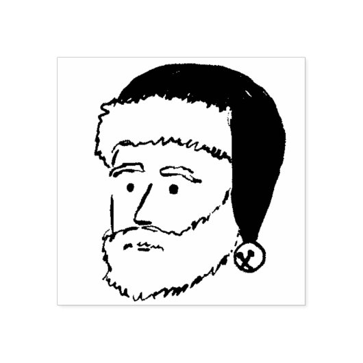 Benjamin Harrison in de kerstmuts Rubberstempel (Afrduk)