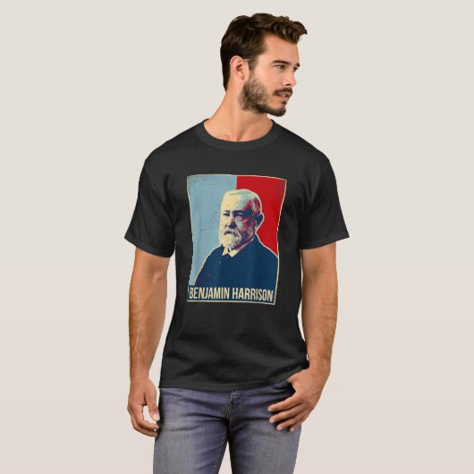 Benjamin Harrison President T-shirt (Voorkant volledig)