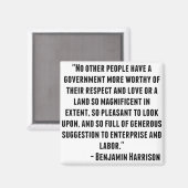 Benjamin Harrison Quote Magneet (Voorkant / Achterkant)