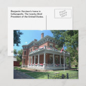 Benjamin Harrison's huis Briefkaart (Voorkant / Achterkant)