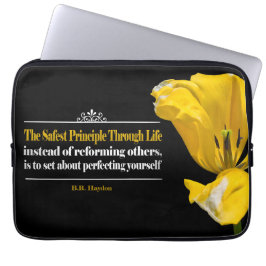 Benjamin Haydon Inspirerend Quote "Principle" Laptop Sleeve