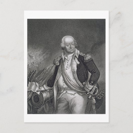 Benjamin Lincoln (1733-1810) (graving) Briefkaart (Voorkant)