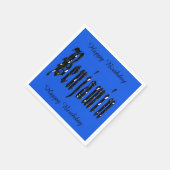 Benjamin, Logo, Blue Birthday Party Napkins. Servetten (Hoek)