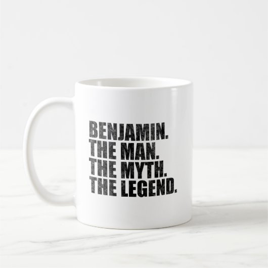 Benjamin naam,Benjamin De Man De Mythe De Legende Koffiemok (Links)
