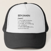 Benjamin naam, Bewerkbare naam, Aangepaste naam Trucker Pet (Voorkant)