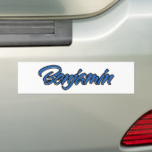 Benjamin Naam blauwe sticker sticker auto sticker (Op auto)