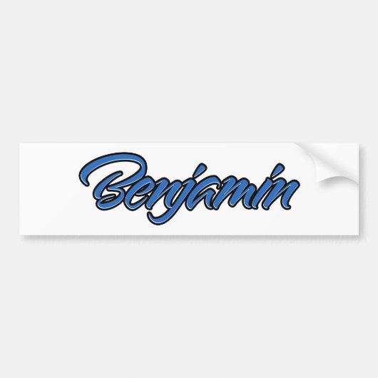 Benjamin Naam blauwe sticker sticker auto sticker (Voorkant)