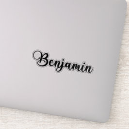 Benjamin Naam - Handgeschreven kalligrafie Sticker