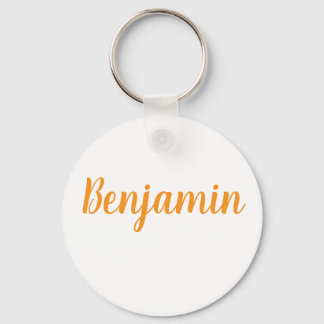 Benjamin name Metal ring keychain