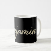 Benjamin Name whitegold Tasse Teetasse Kaffeetasse Koffiemok (Voorkant rechts)