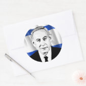 Benjamin Netanyahu Israëlische premier Ronde Sticker (Envelop)