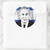 Benjamin Netanyahu Israëlische premier Ronde Sticker (Tas)