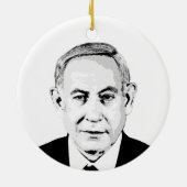 Benjamin Netanyahu Keramisch Ornament (Achterkant)