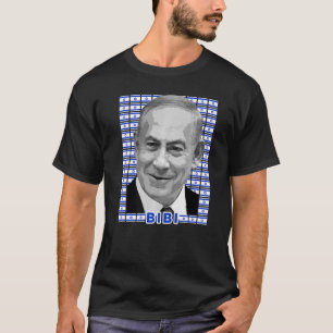 Benjamin Netanyahu Premier Portrait Flag o T-shirt