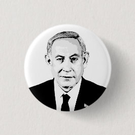 Benjamin Netanyahu Ronde Button 3,2 Cm