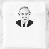 Benjamin Netanyahu Ronde Sticker (Tas)