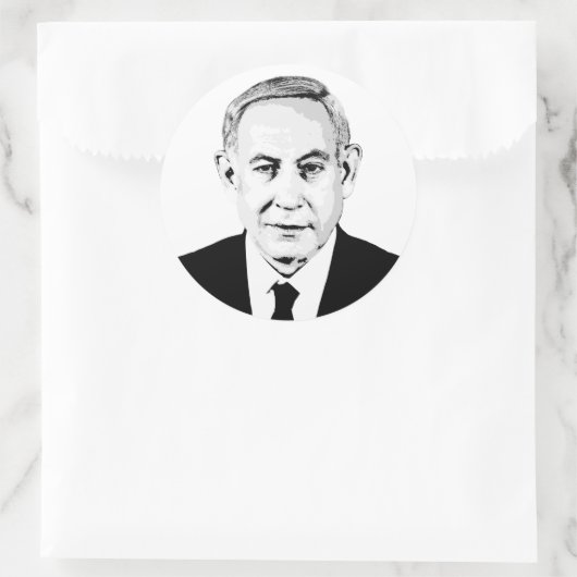 Benjamin Netanyahu Ronde Sticker (Tas)