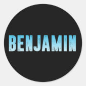 Benjamin Ronde Sticker (Voorkant)