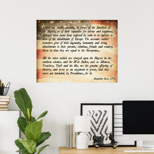 Benjamin Rush Quote Poster (Thuiskantoor)