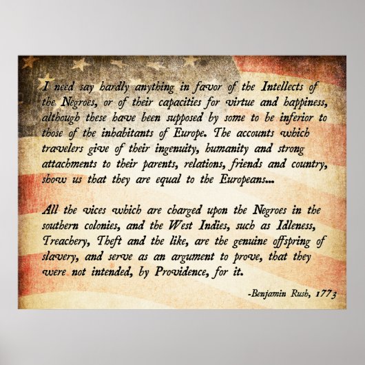 Benjamin Rush Quote Poster (Voorkant)