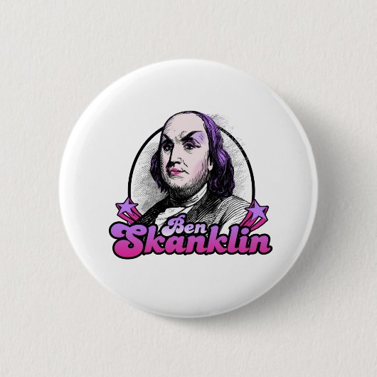 Benjamin Skanklin Ronde Button 5,7 Cm (Voorkant)