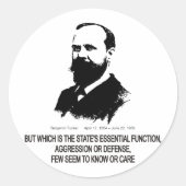 Benjamin Tucker Ronde Sticker (Voorkant)