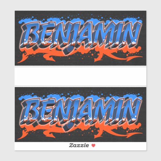 Benjamin Vorname Name Graffiti Aufkleber Sticker (Vel)