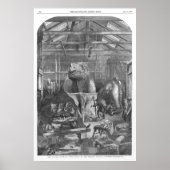 Benjamin Waterhouse Hawkins Studio Antiek Print (Voorkant)