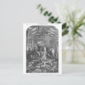 Benjamin Waterhouse Hawkins Studio Antiek Print Briefkaart (Staand voorkant)