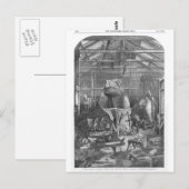Benjamin Waterhouse Hawkins Studio Antiek Print Briefkaart (Voorkant / Achterkant)