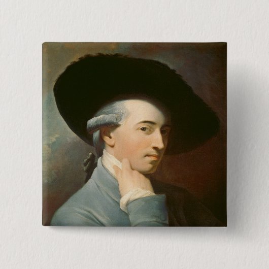 Benjamin West, c. 1776 (olie op canvas) Vierkante Button 5,1 Cm (Voorkant)