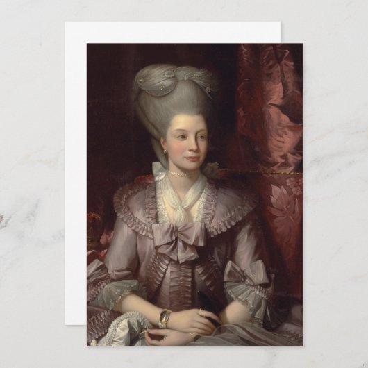 Benjamin West - Charlotte Kaart (Voorkant / Achterkant)